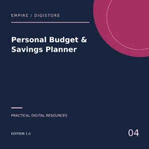Personal Budget & Savings Planner cover