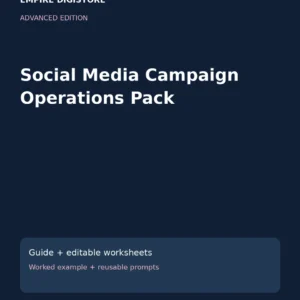 Social Media Campaign Operations Pack cover