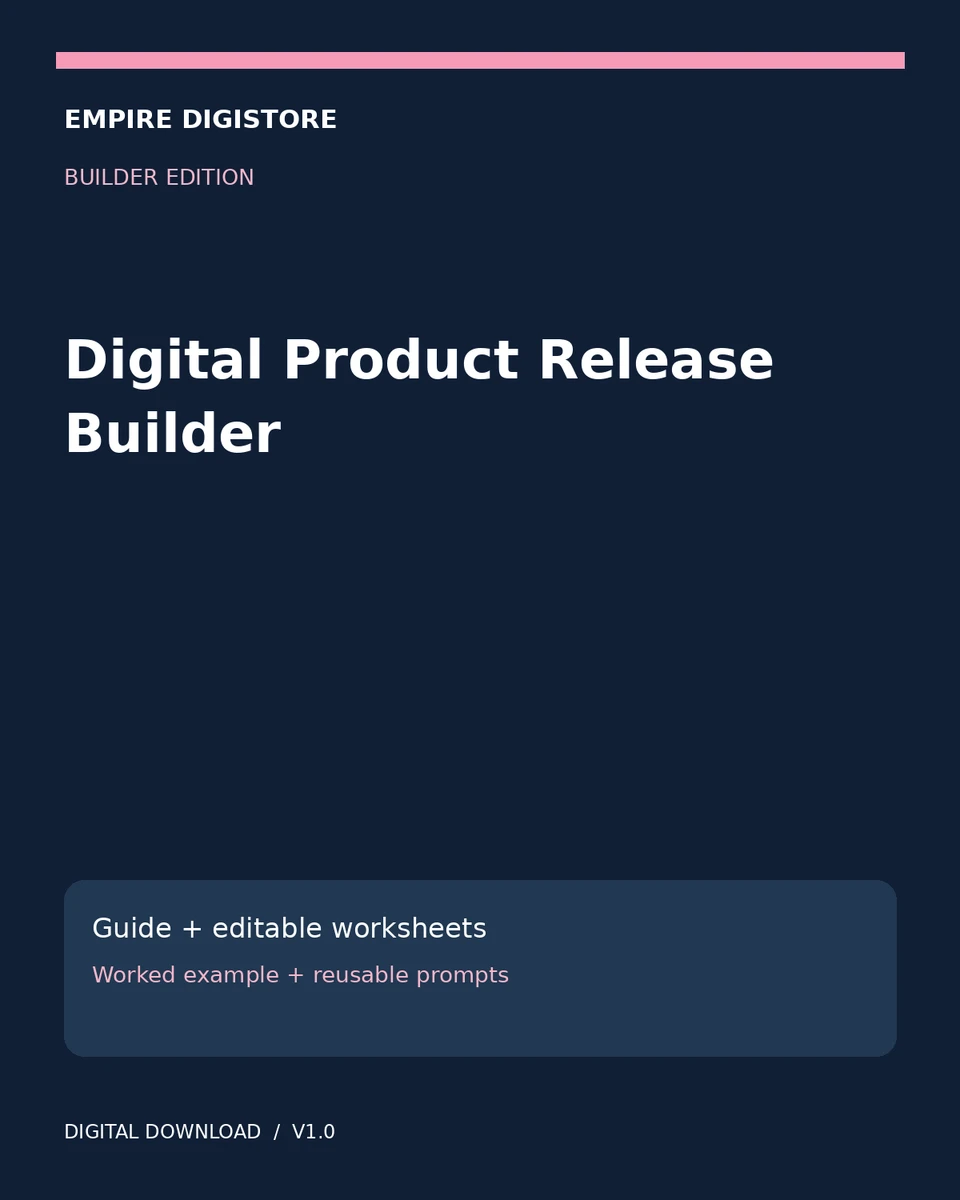 Digital Product Release Builder cover