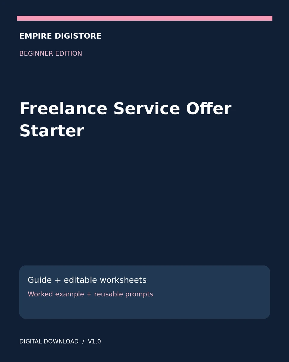 Freelance Service Offer Starter cover