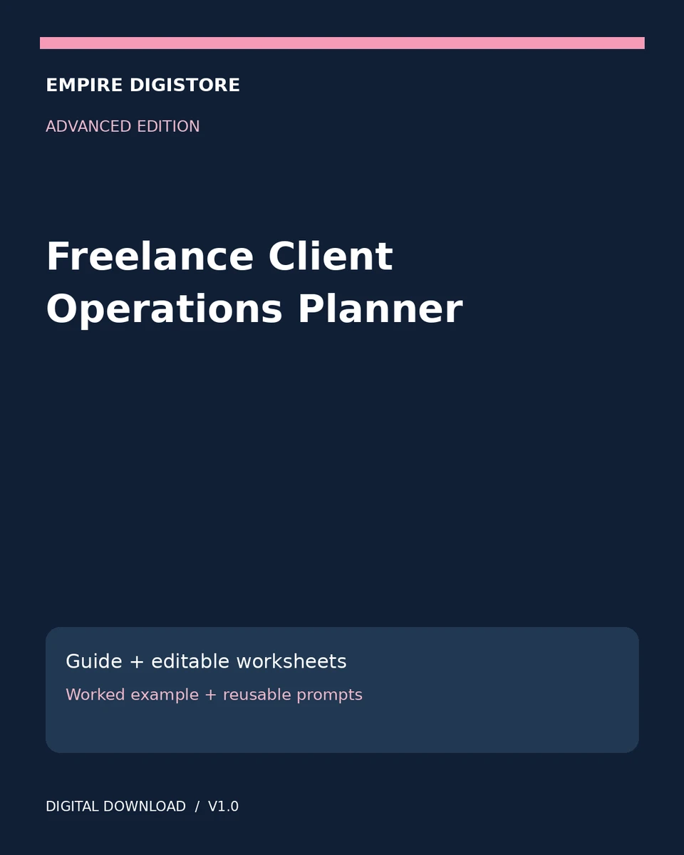 Freelance Client Operations Planner cover