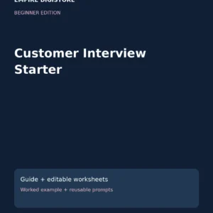 Customer Interview Starter cover