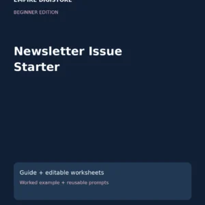 Newsletter Issue Starter cover