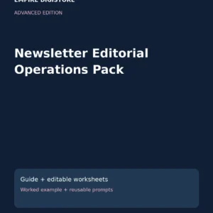 Newsletter Editorial Operations Pack cover