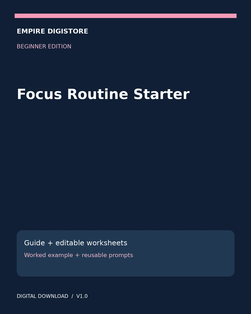 Focus Routine Starter cover