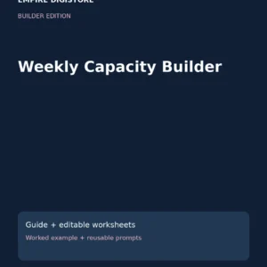 Weekly Capacity Builder cover