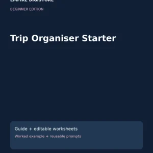 Trip Organiser Starter cover