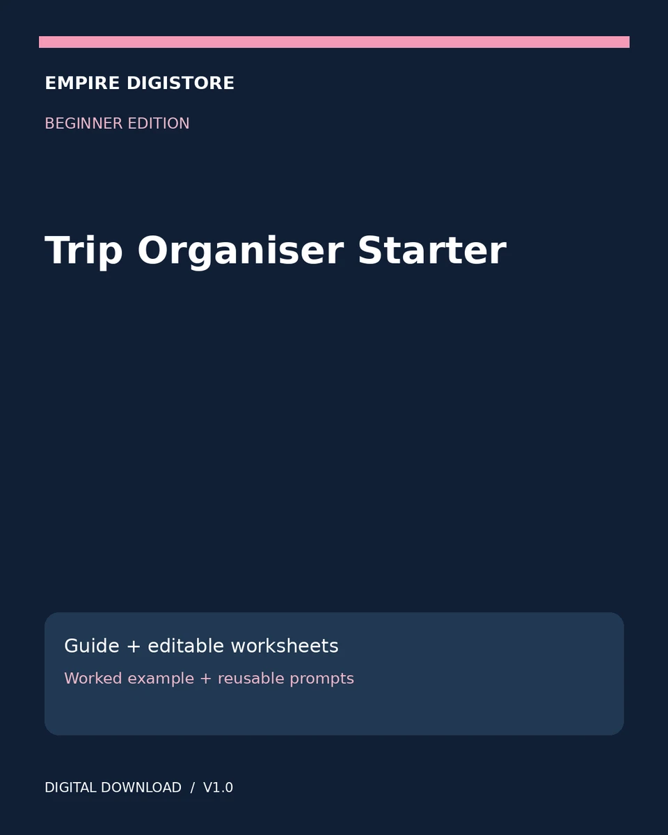 Trip Organiser Starter cover