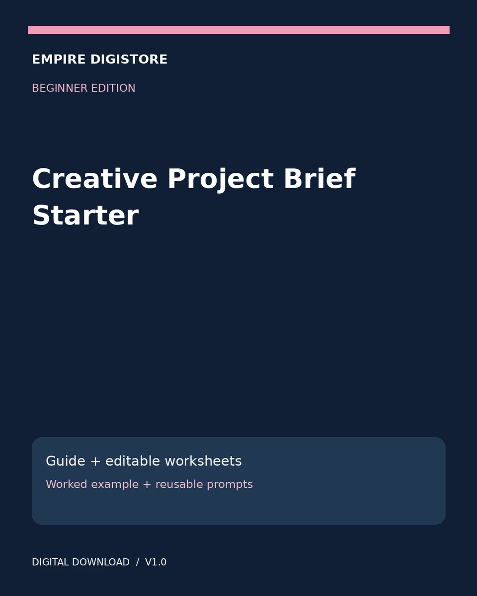 Creative Project Brief Starter cover