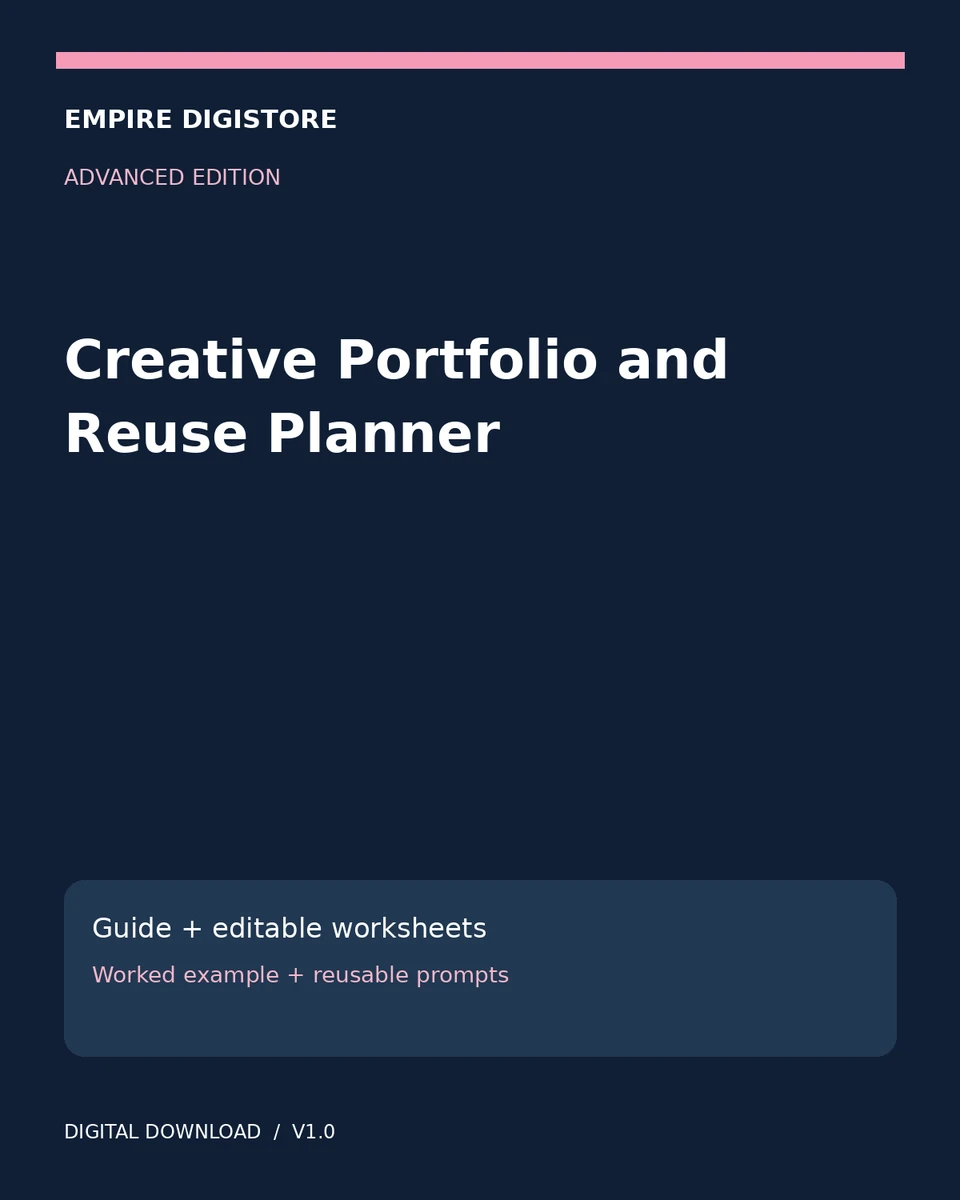 Creative Portfolio and Reuse Planner cover