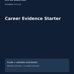 Career Evidence Starter cover