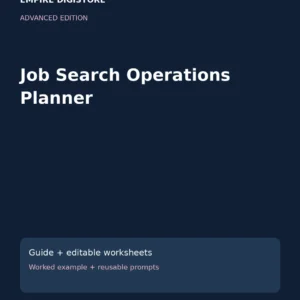 Job Search Operations Planner cover