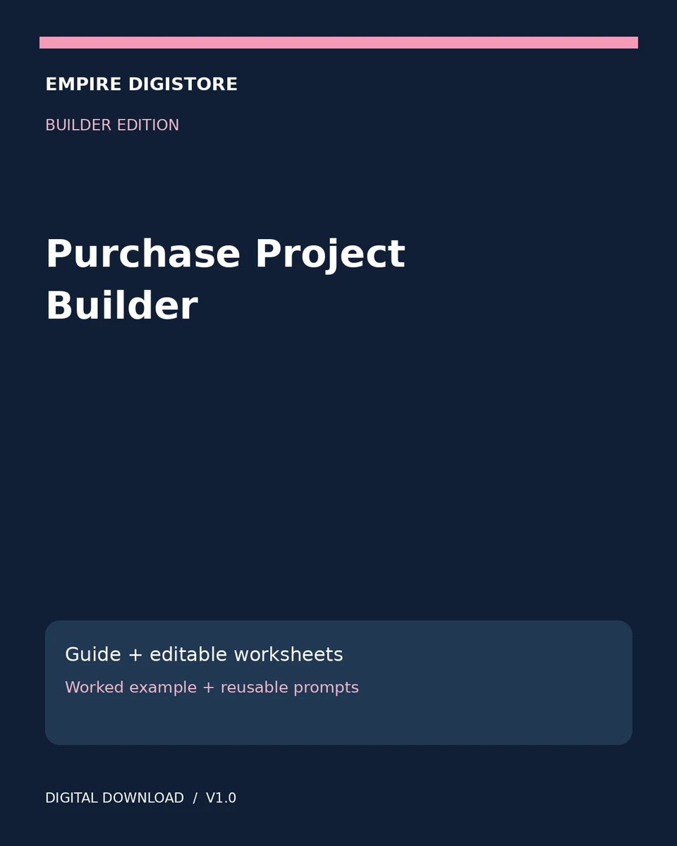 Purchase Project Builder cover
