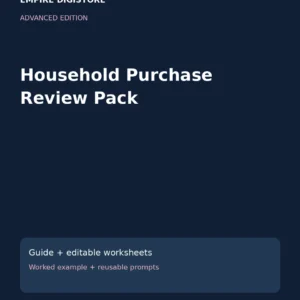 Household Purchase Review Pack cover