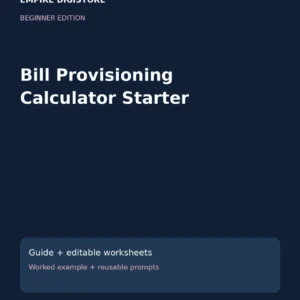 Bill Provisioning Calculator Starter cover