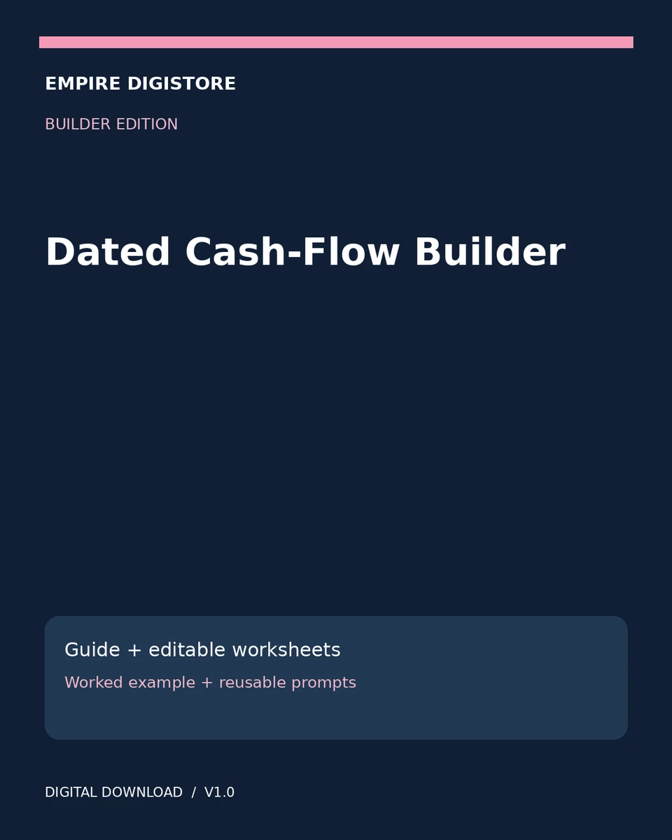 Dated Cash-Flow Builder cover
