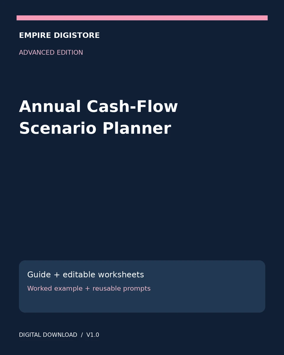 Annual Cash-Flow Scenario Planner cover