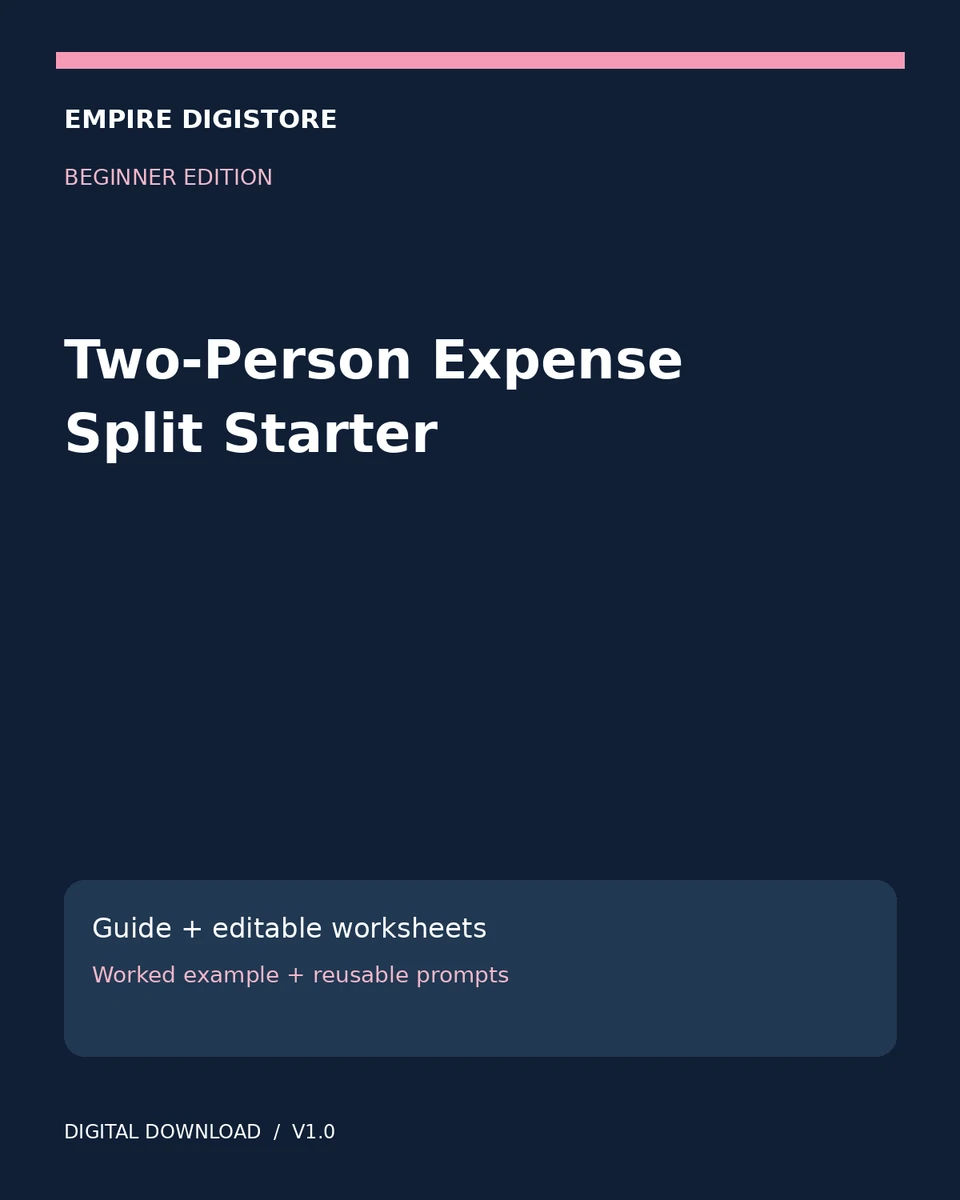 Two-Person Expense Split Starter cover