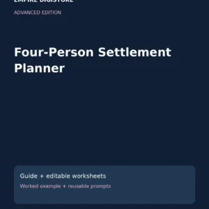 Four-Person Settlement Planner cover