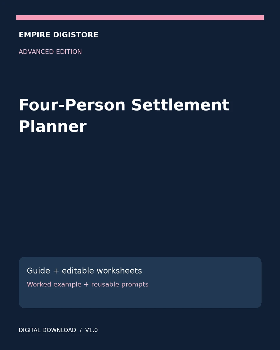 Four-Person Settlement Planner cover