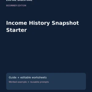 Income History Snapshot Starter cover