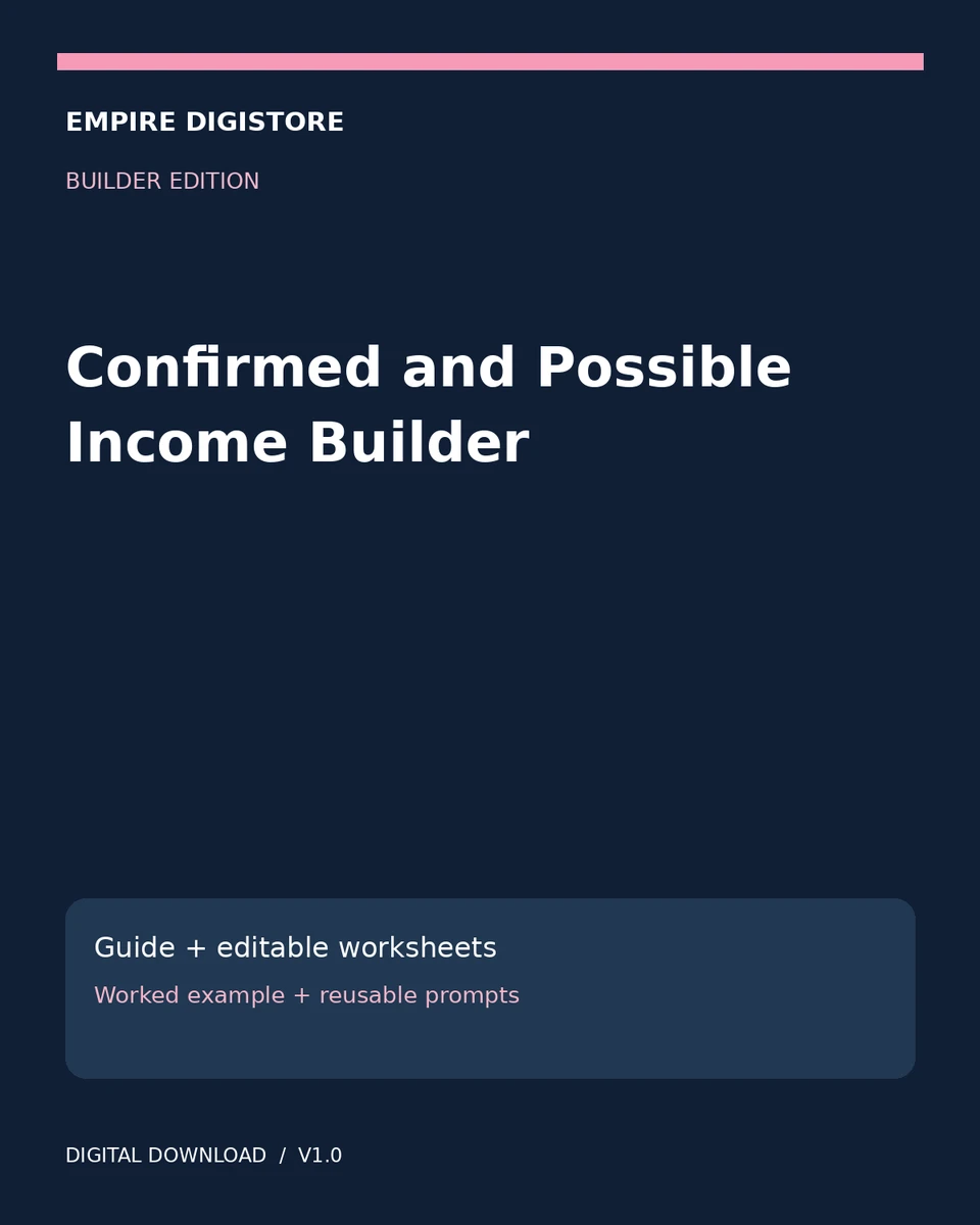 Confirmed and Possible Income Builder cover