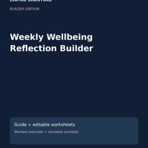 Weekly Wellbeing Reflection Builder cover