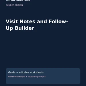 Visit Notes and Follow-Up Builder cover