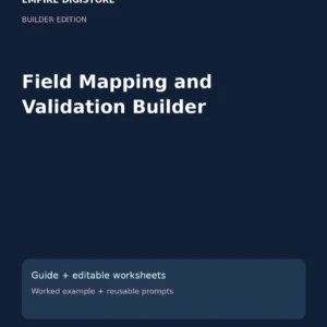 Field Mapping and Validation Builder cover