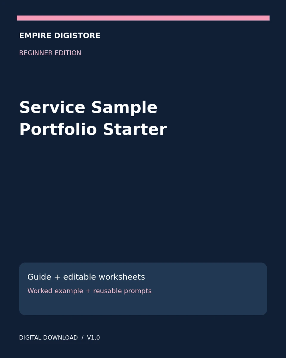 Service Sample Portfolio Starter cover