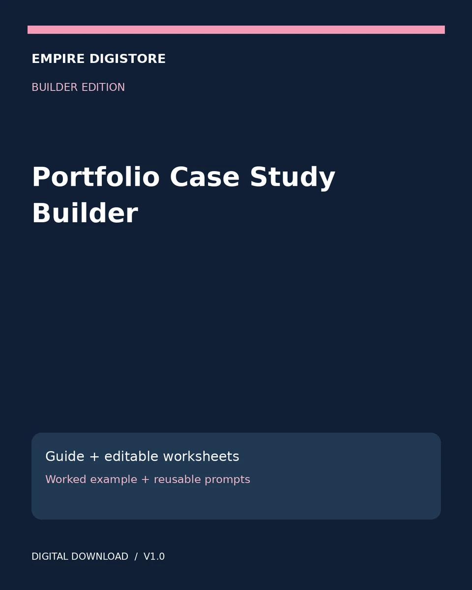 Portfolio Case Study Builder cover