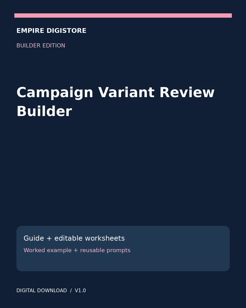 Campaign Variant Review Builder cover