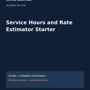Service Hours and Rate Estimator Starter cover