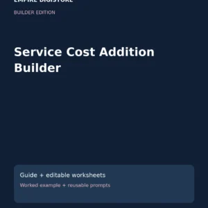 Service Cost Addition Builder cover