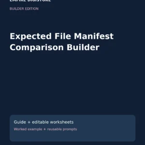 Expected File Manifest Comparison Builder cover