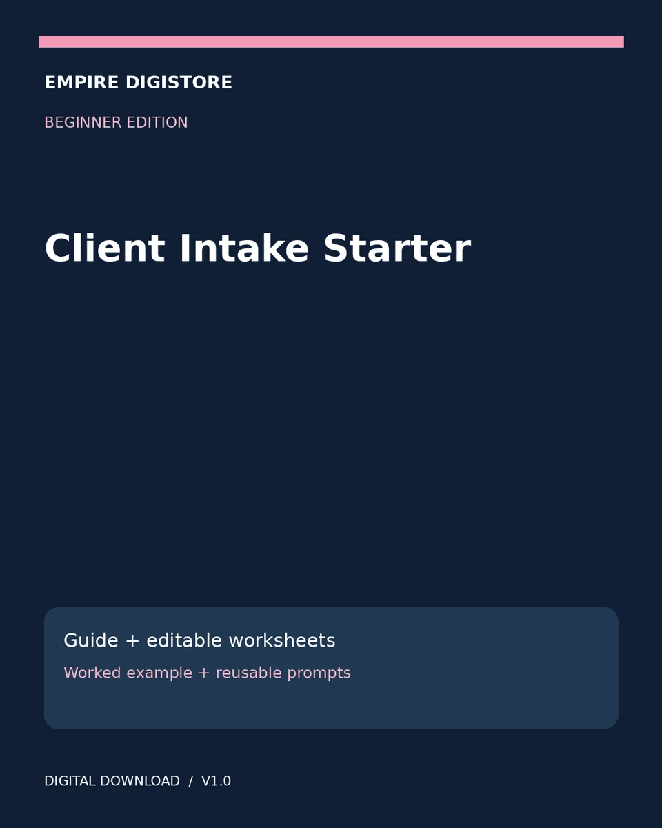 Client Intake Starter cover