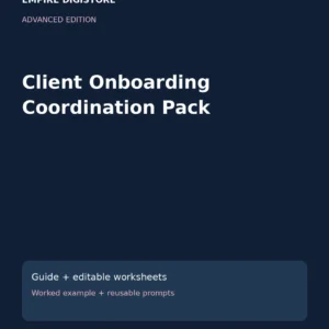 Client Onboarding Coordination Pack cover