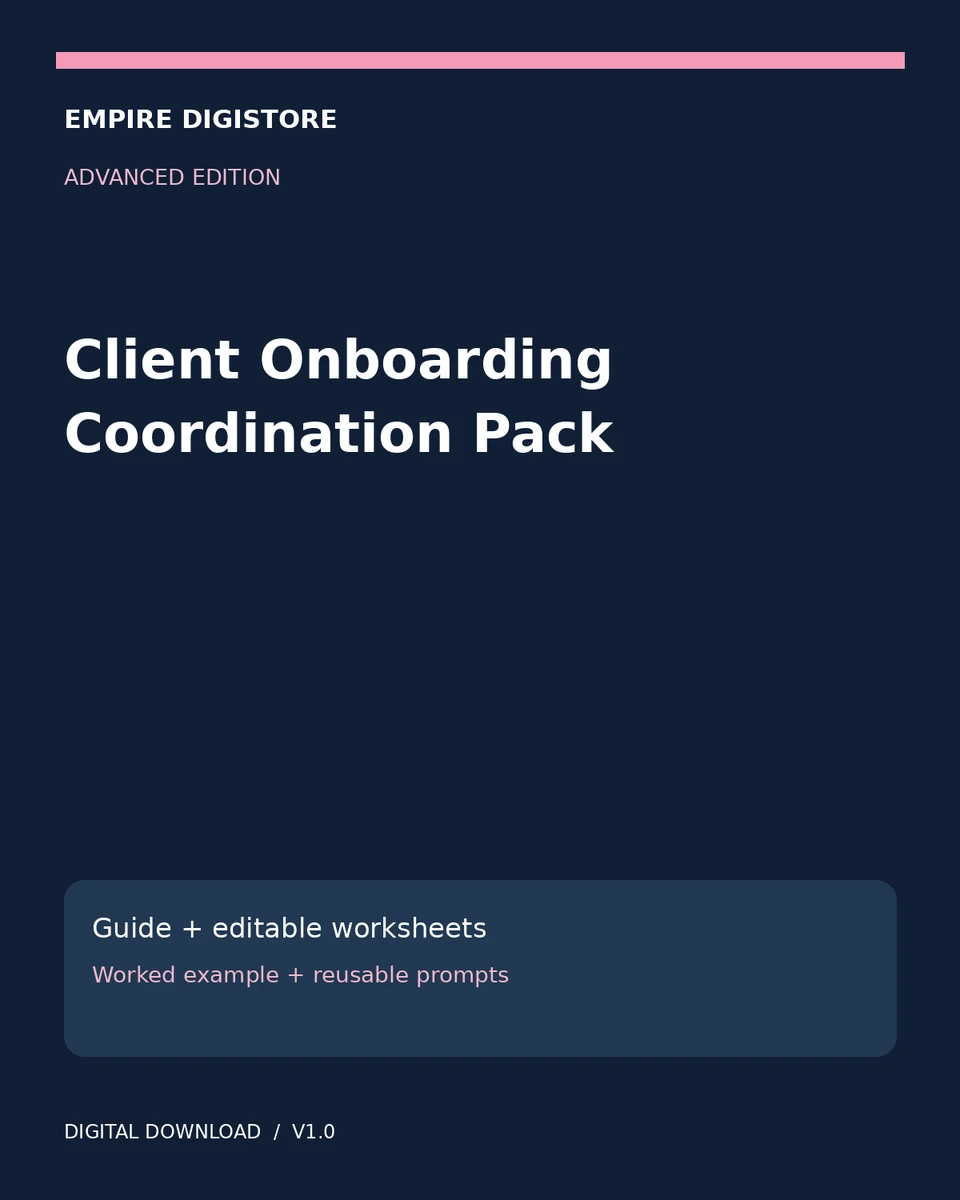 Client Onboarding Coordination Pack cover