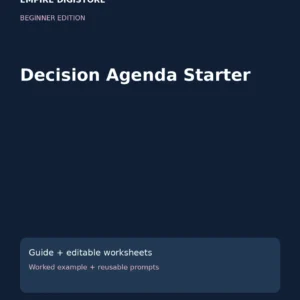 Decision Agenda Starter cover