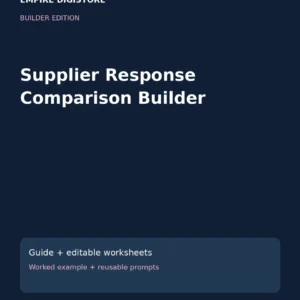 Supplier Response Comparison Builder cover