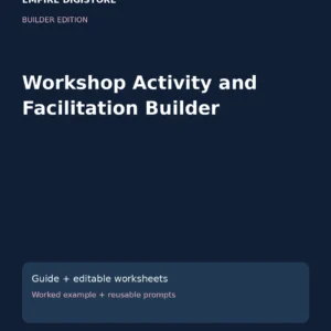 Workshop Activity and Facilitation Builder cover