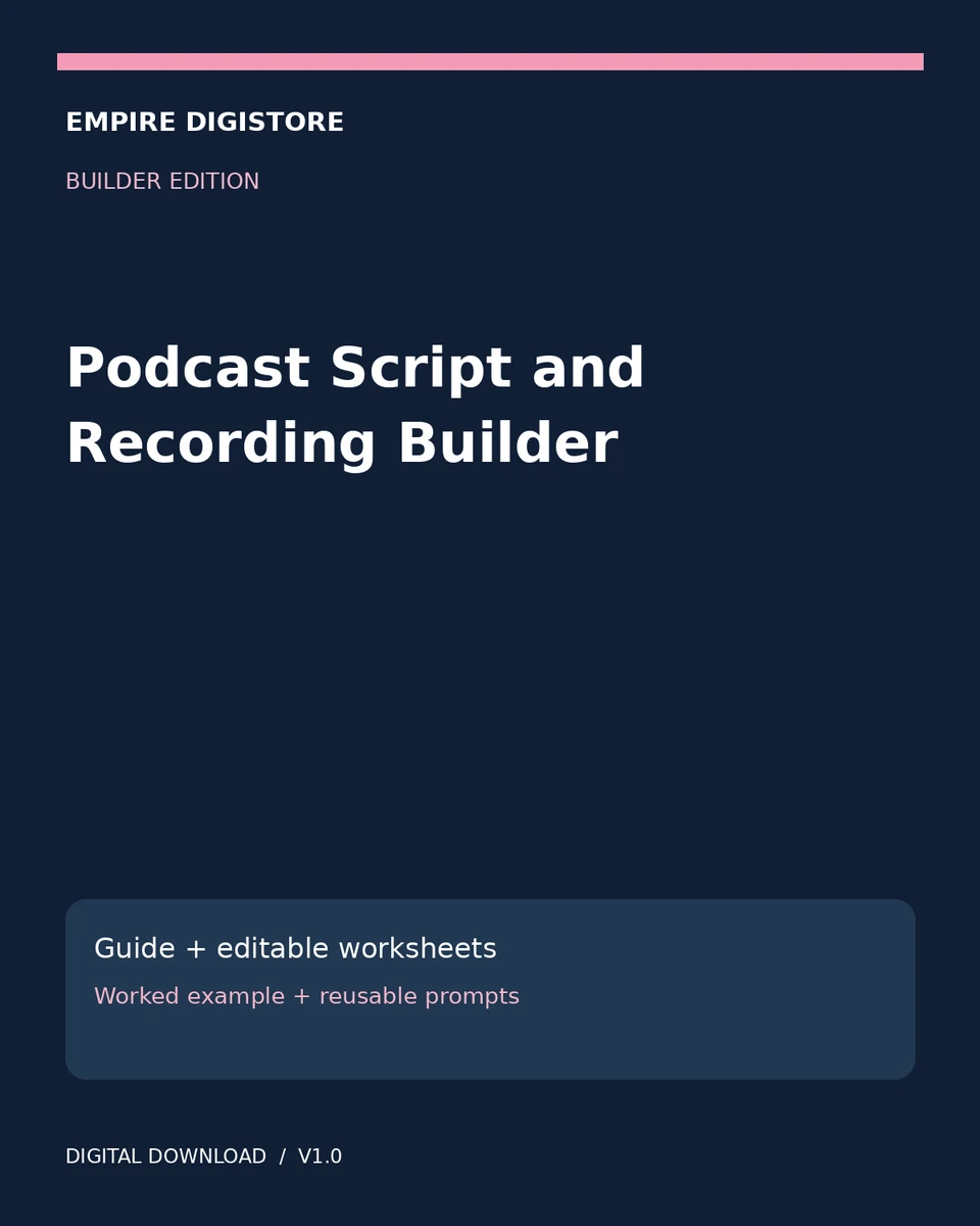 Podcast Script and Recording Builder cover