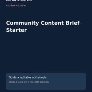 Community Content Brief Starter cover