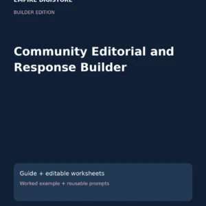 Community Editorial and Response Builder cover