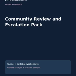 Community Review and Escalation Pack cover