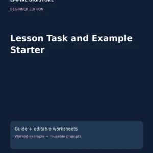 Lesson Task and Example Starter cover