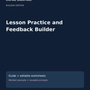 Lesson Practice and Feedback Builder cover
