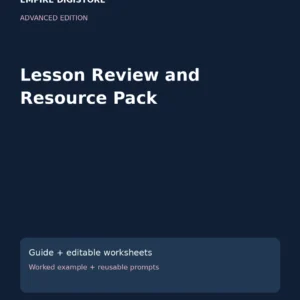 Lesson Review and Resource Pack cover