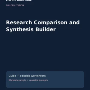 Research Comparison and Synthesis Builder cover