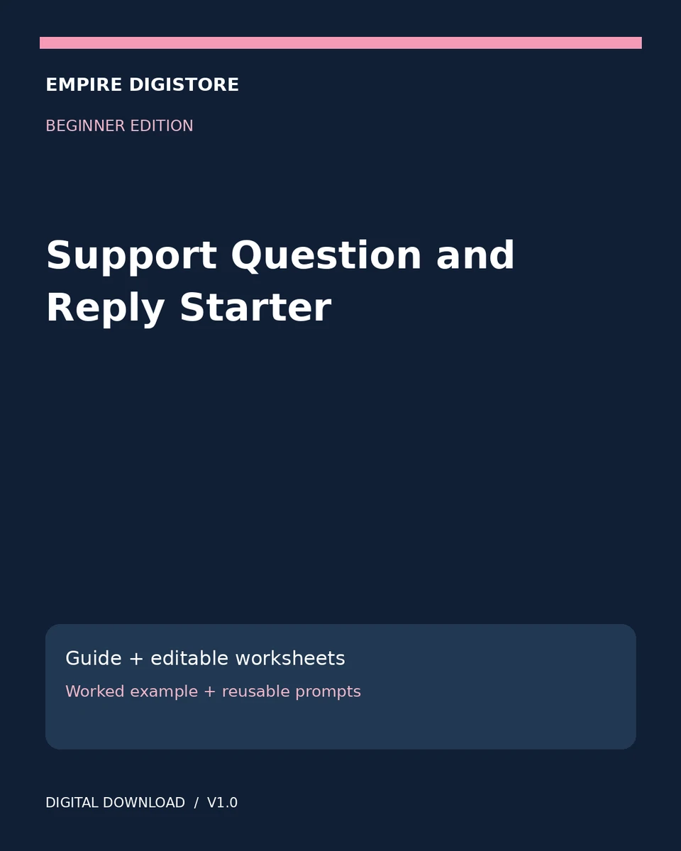 Support Question and Reply Starter cover